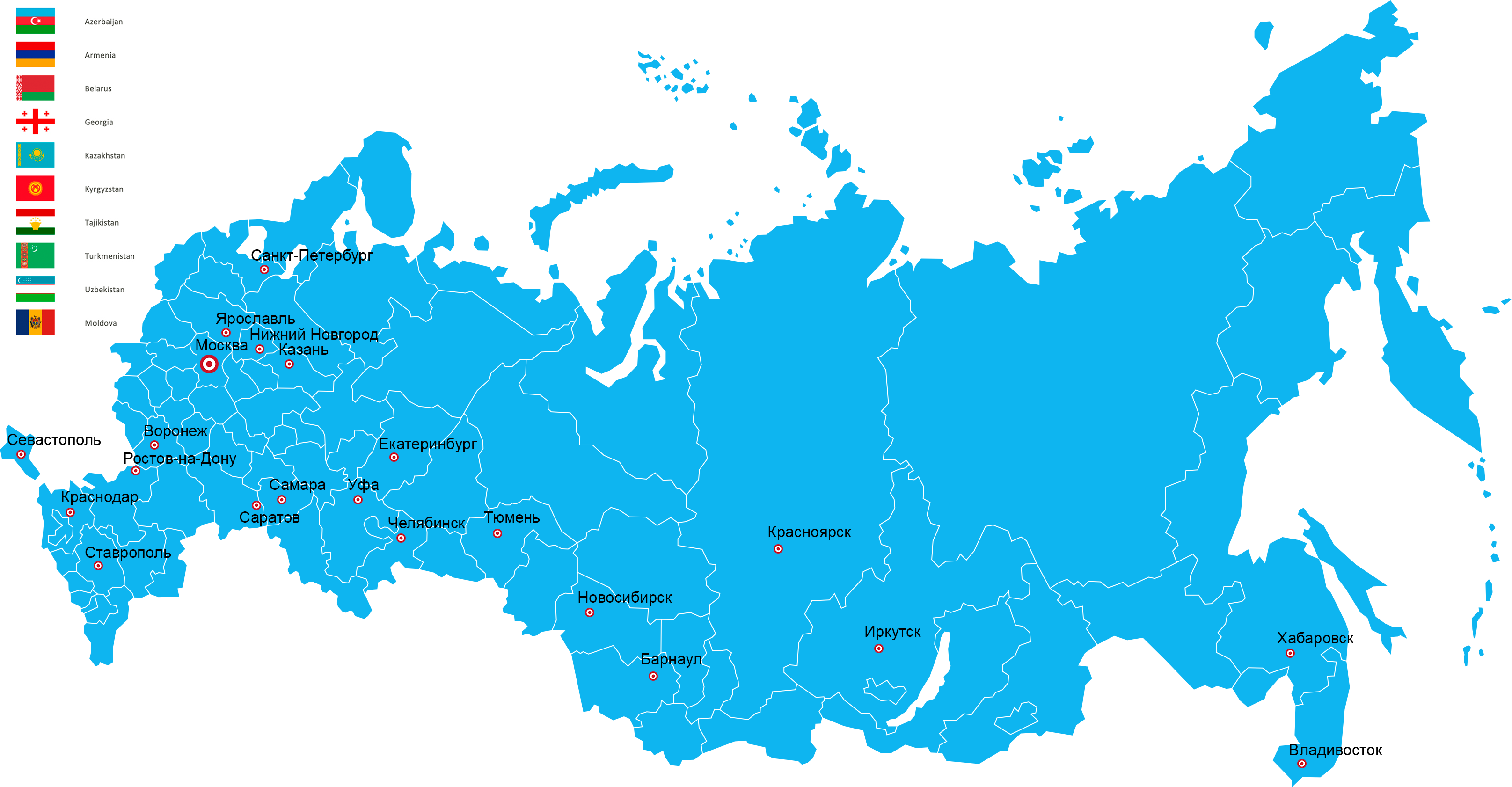 Карта России Алфарма